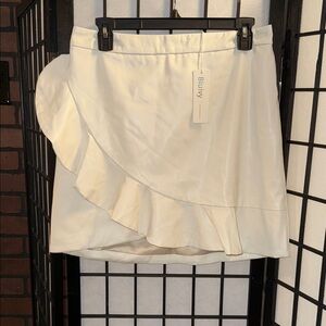Bluivy Cream Ruffle Mini Skirt